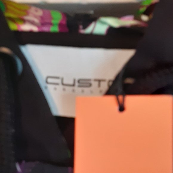 CUSTO BARCELONA BLACK SWEATSHIRT WITH UNIQUE SUN PRINT HOODIE WOMANS LARGE - Picture 3 of 6